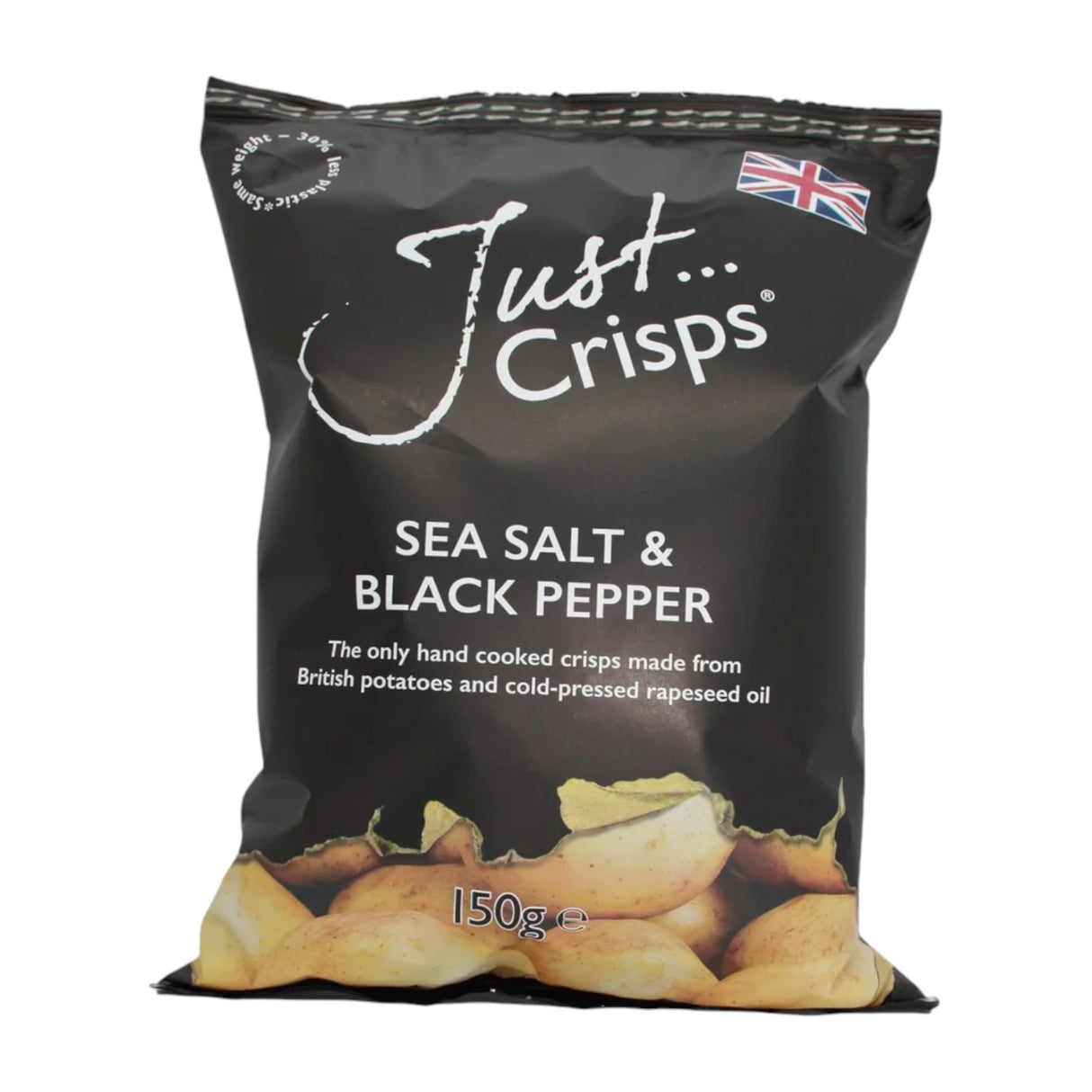 Just Crisps - Sea Salt & Black Pepper Crisps (150g)