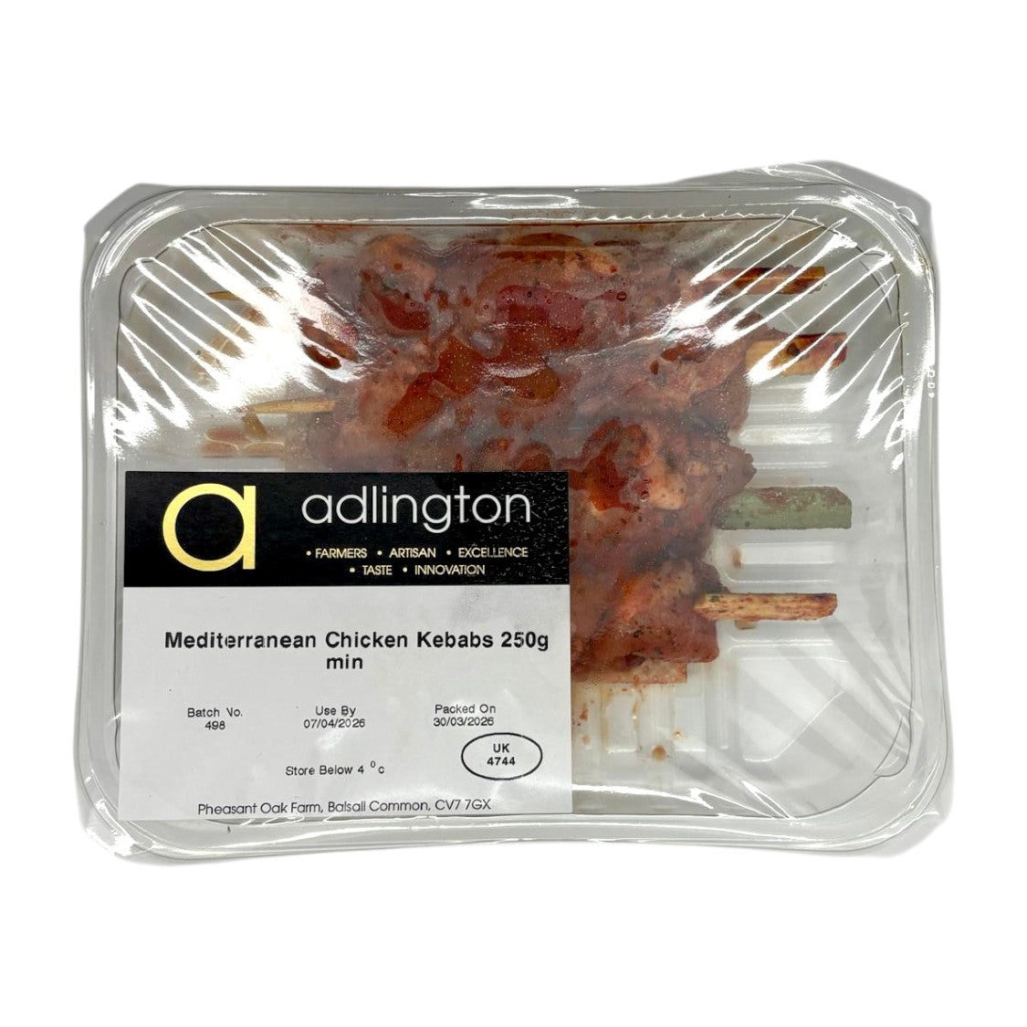 Adlington - Classic Range Mediterranean Chicken Kebabs (4)