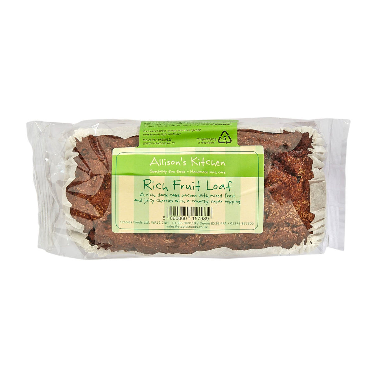 Allison's Kitchen - Rich Fruit Loaf Cake