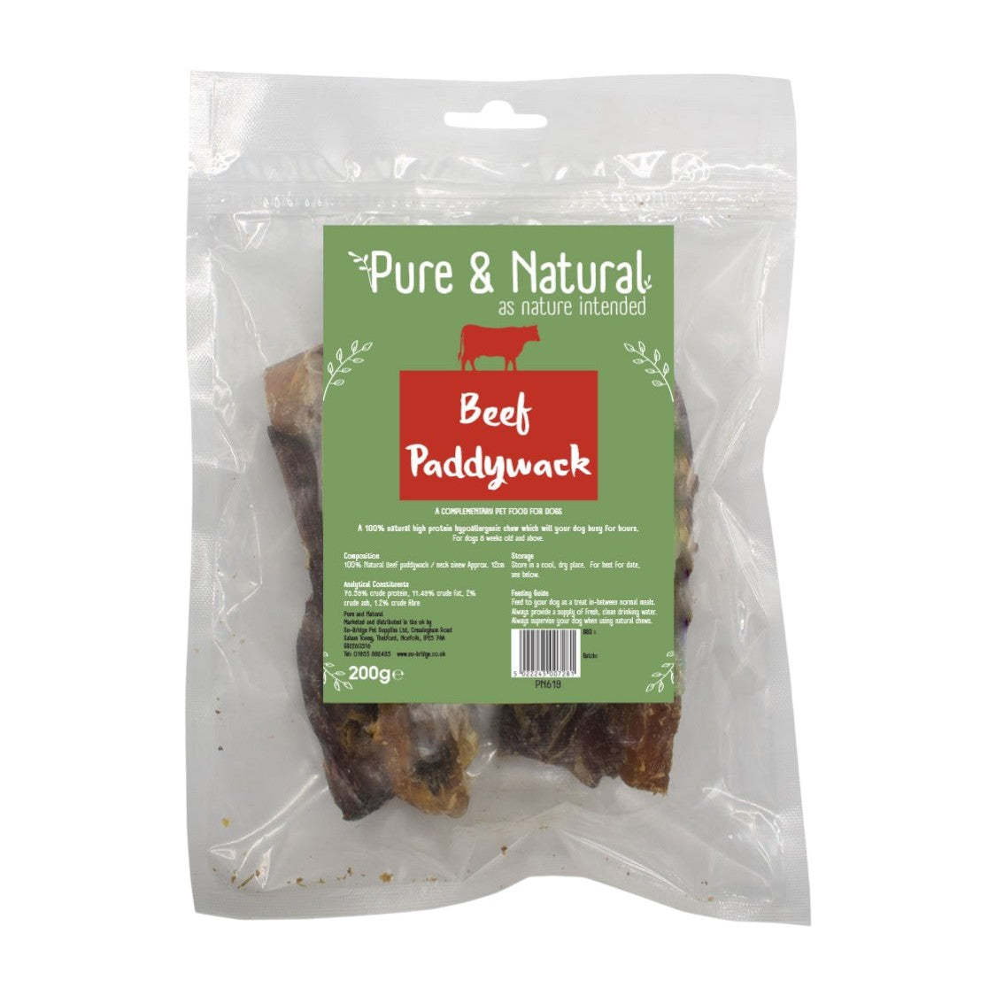 Su Bridge - Pure & Natural Beef Neck Paddywack 12cm (200g)