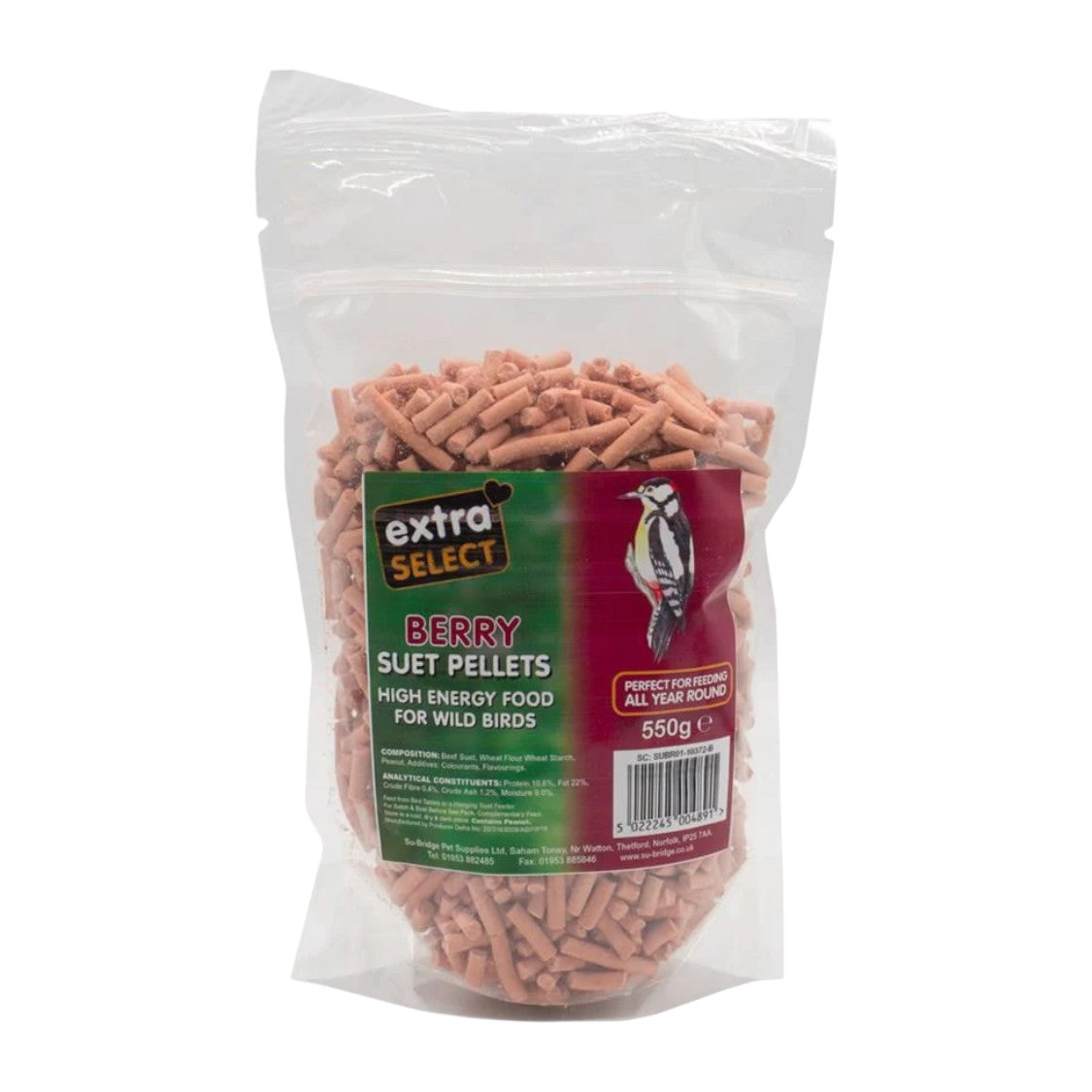 Su Bridge - Extra Select Suet Pellets Berry (550g)