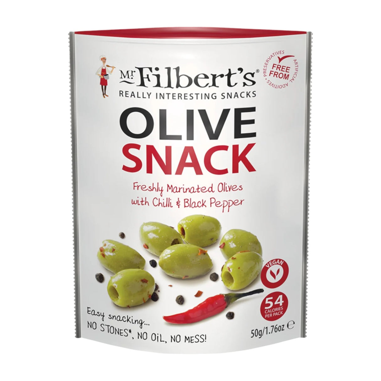 Mr Filberts - Green Olives - Chilli & Black Pepper (50g)
