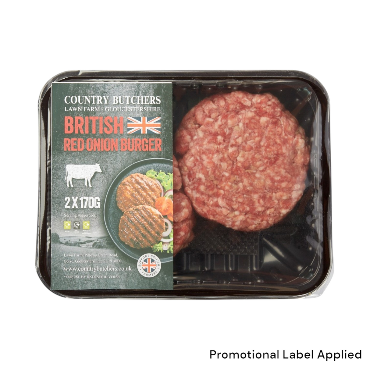 Country Butchers - Red Onion Burgers (2 x 170g)
