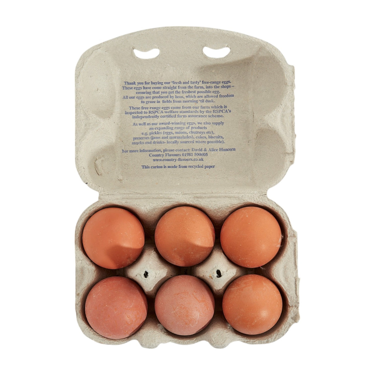 Country Flavours - Free Range Eggs (Medium) 1/2 Dozen