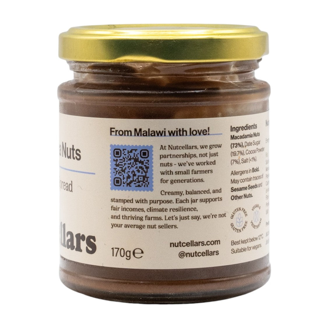 Nutcellars Ltd - Chocolate Macadamia Spread (170g)