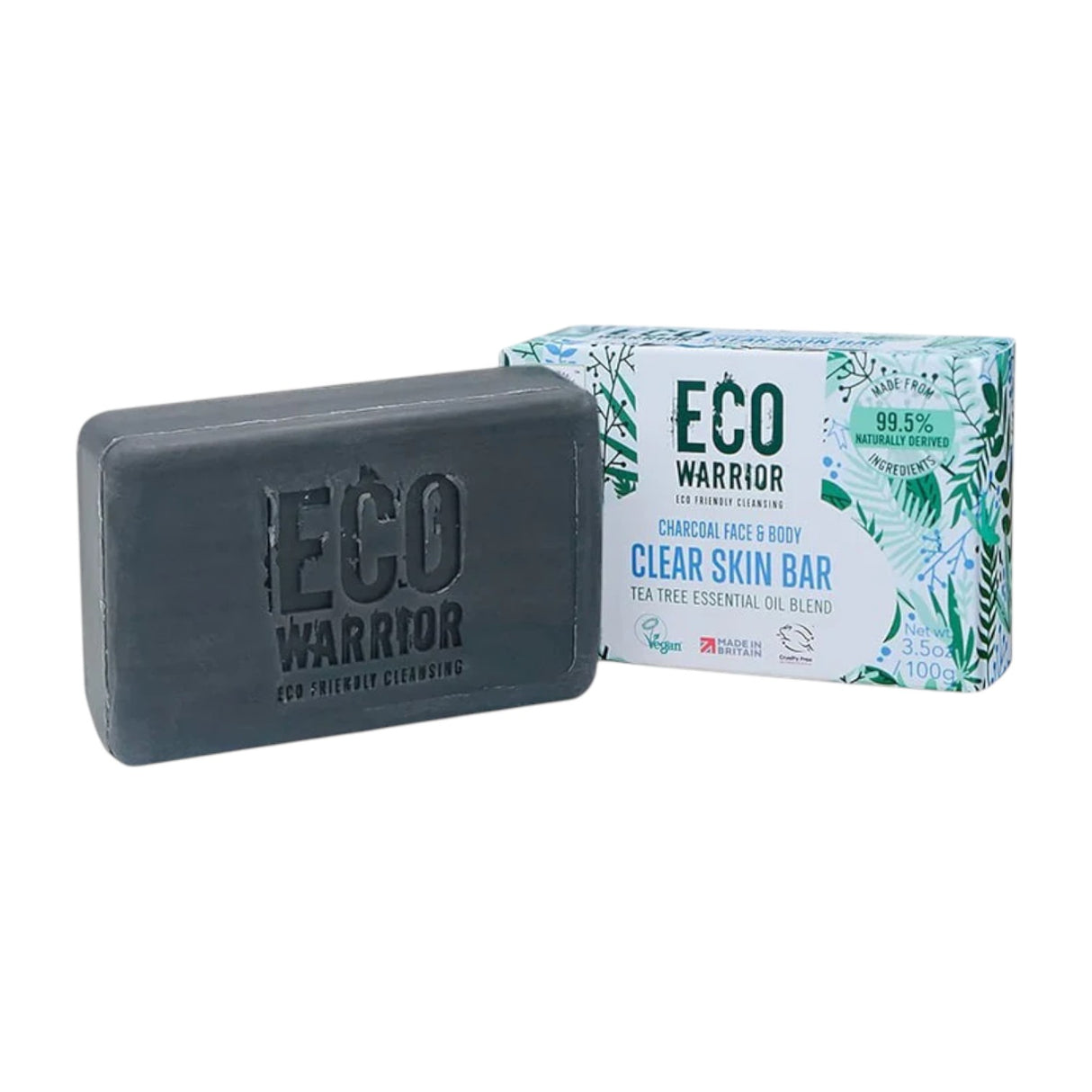 Little Soap Company - Eco Warrior Clear Skin Bar Charcoal & Tea Tree Oil (100g)