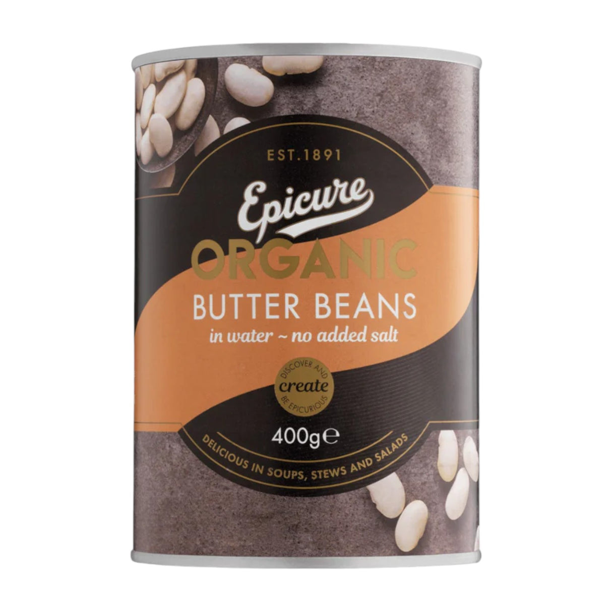 Epicure - Org Butter Beans/Water (400g)