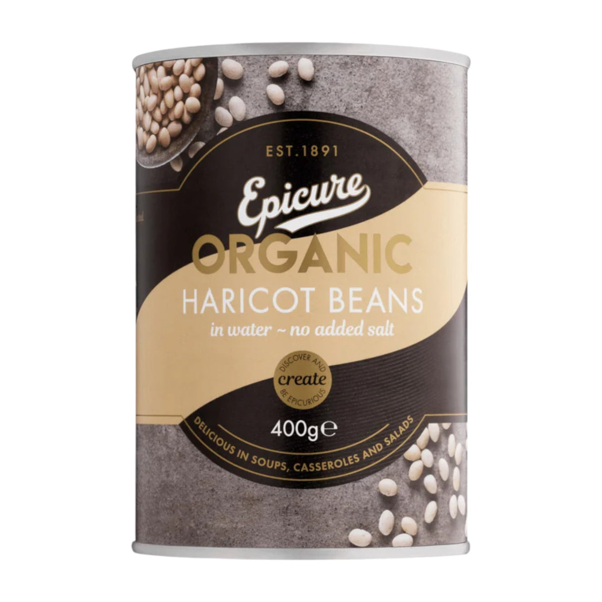 Epicure - Org Haricot Beans/Water (400g)
