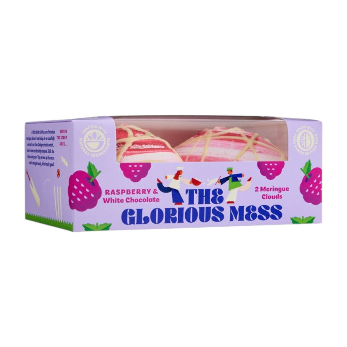The Glorious Mess - Raspberry and White Chocolate Meringue Clouds (Twin Pack)