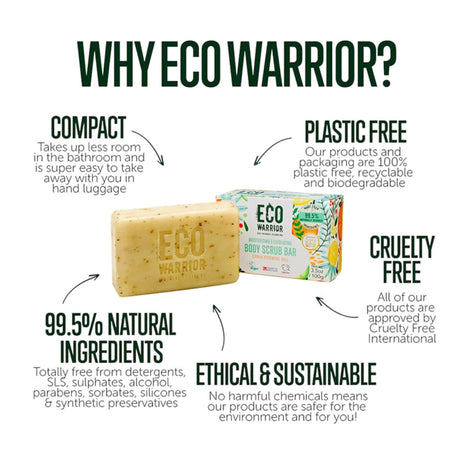 Little Soap Company - Eco Warrior Body Scrub Bar Citrus Oils (100g)