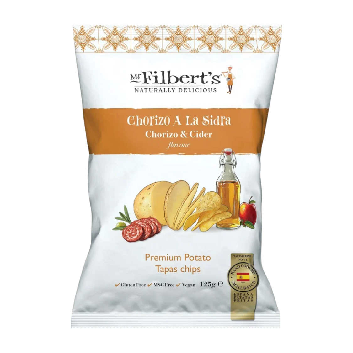 Mr Filberts - Chorizo & Cider Chips 125g