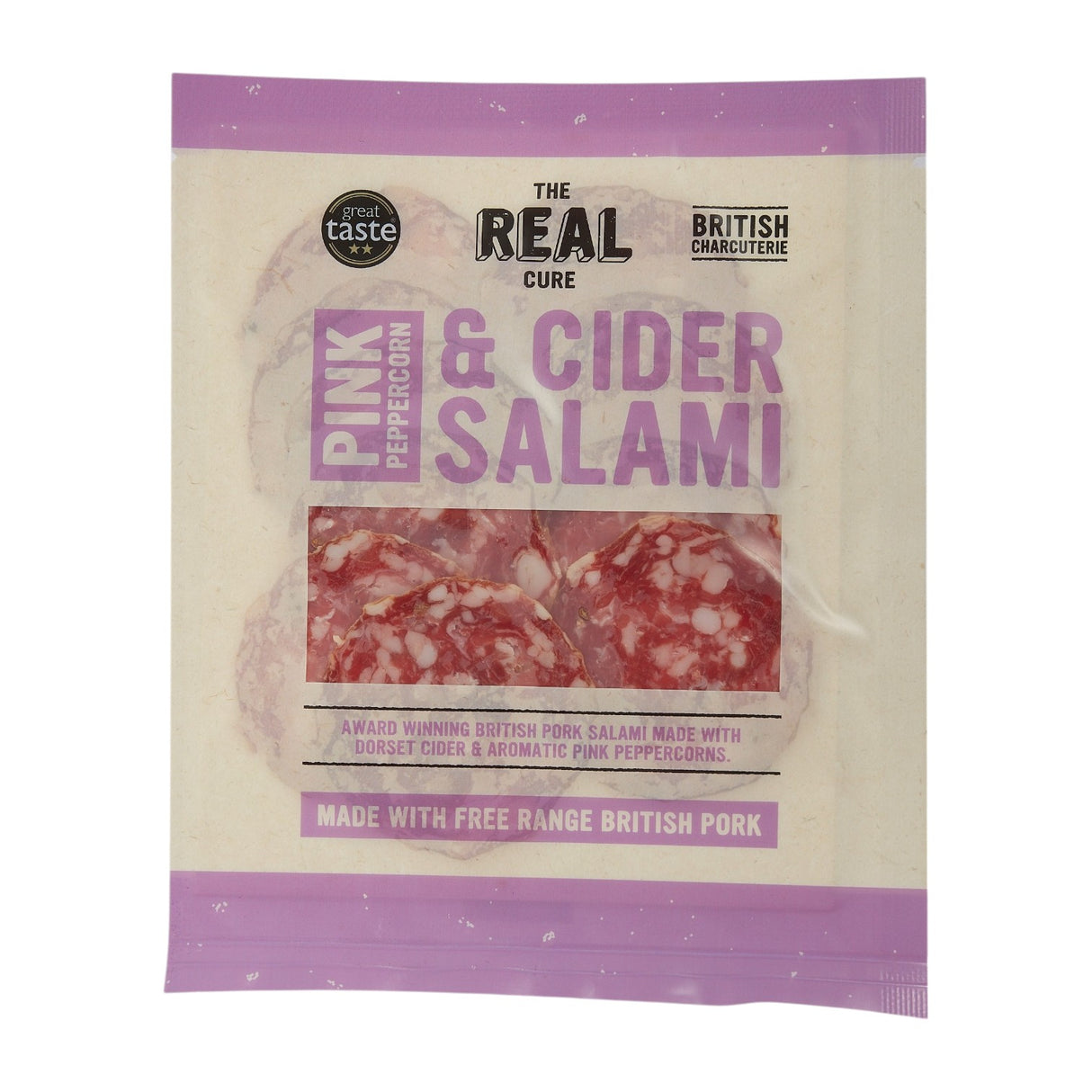 The Real Cure - Pink Peppercorn and Cider Salami (55g)