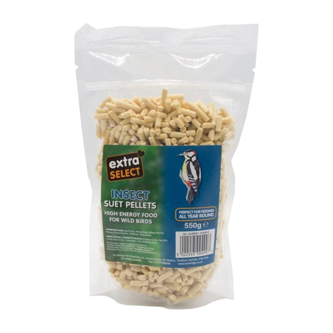 Su Bridge - Extra Select Suet Pellets Insect (550g)