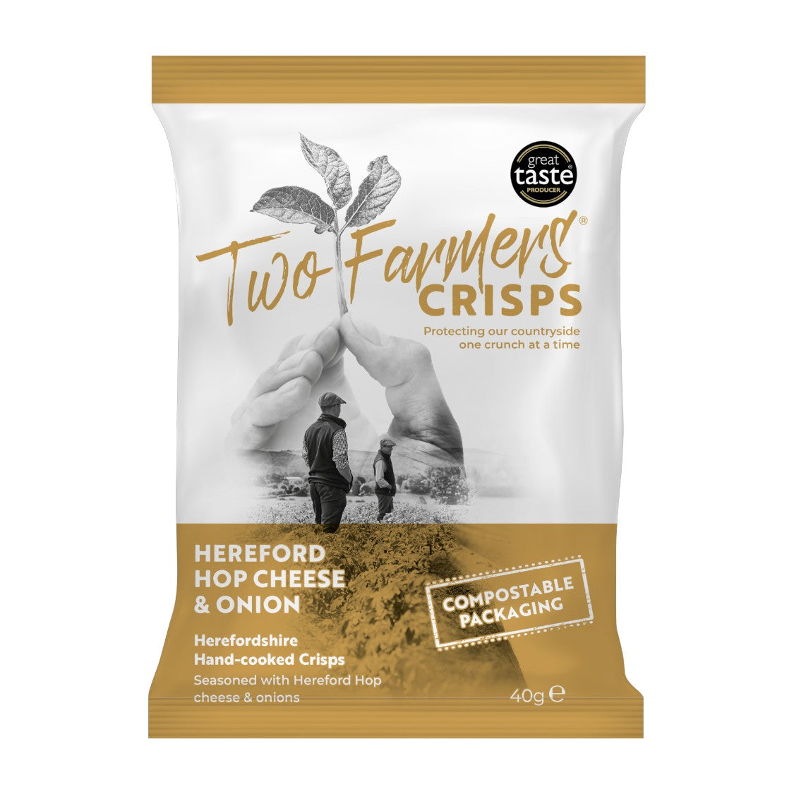 Two Farmers - Hand Cooked Hereford Hop Cheese & Onion Crisps (40g)