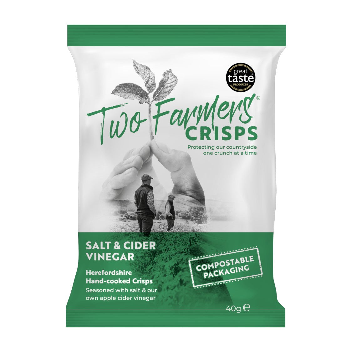 Two Farmers - Hand Cooked Salt & Vinegar Crisps (40g)