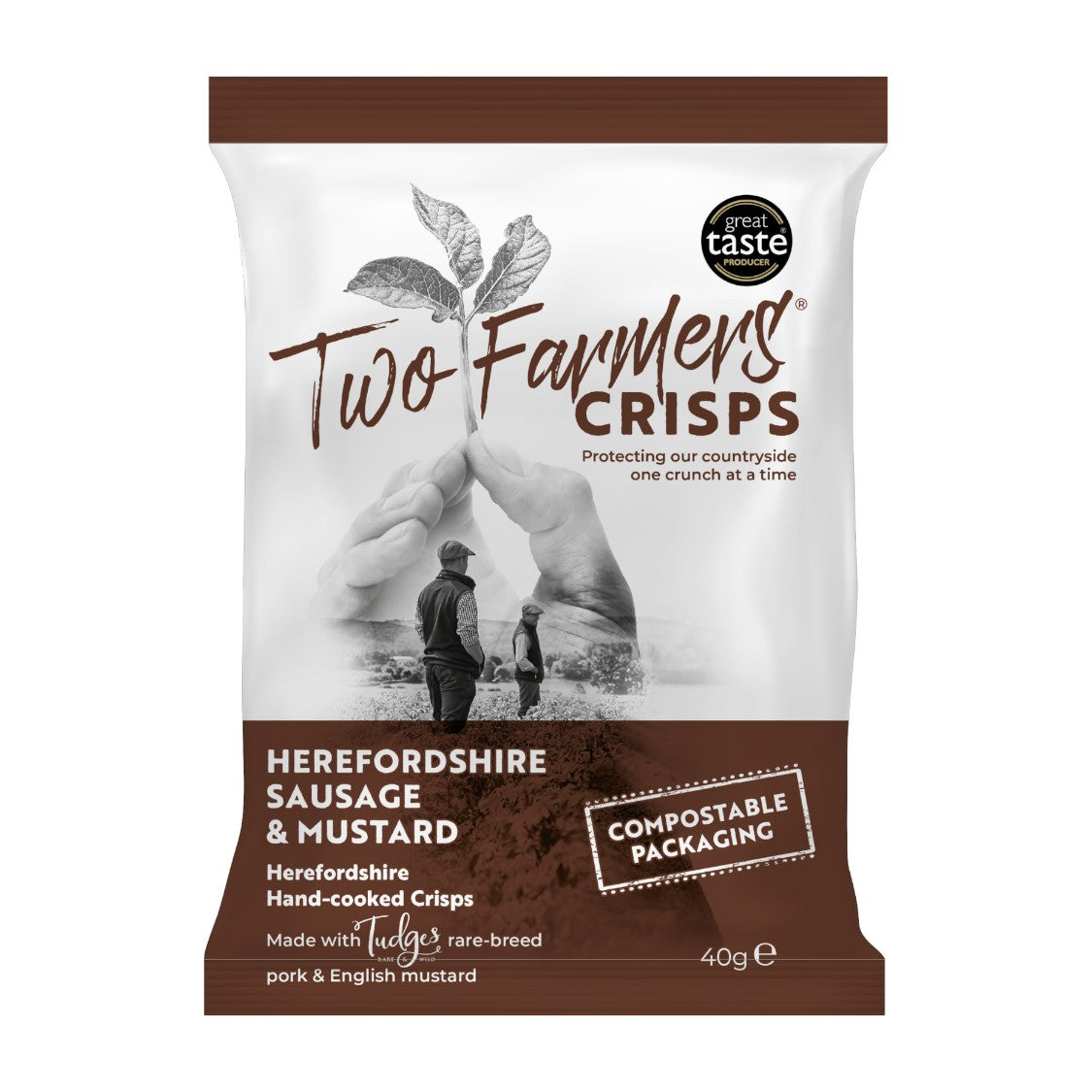 Two Farmers - Hand Cooked Herefordshire Sausage & Mustard Crisps (40g)