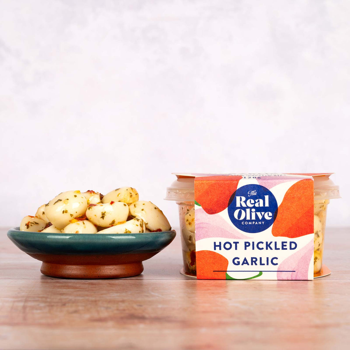 Real Olive Co - Hot Pickled Garlic (120g)