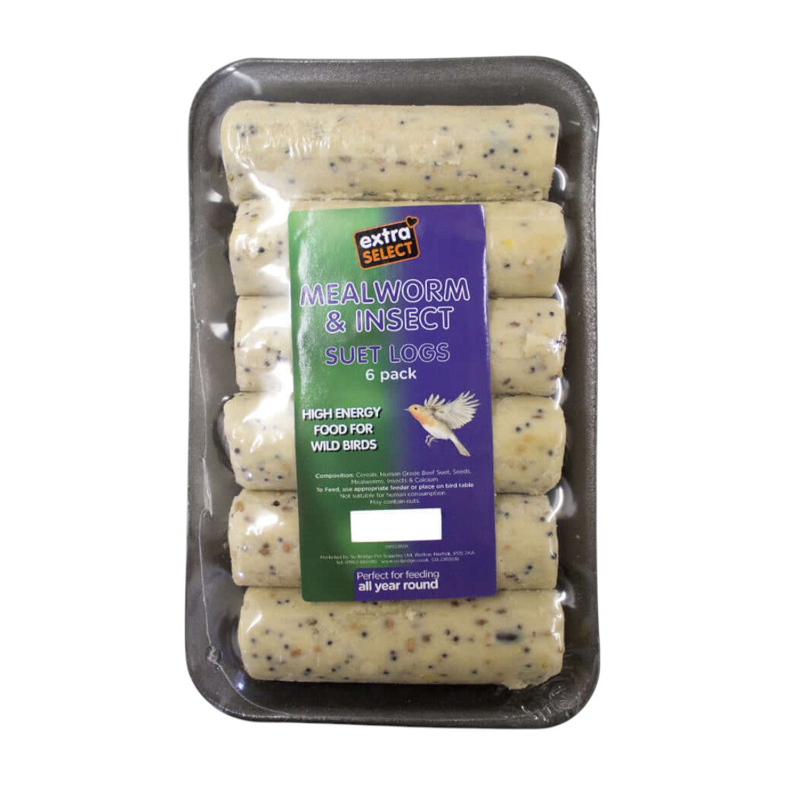 Su Bridge - Extra Select Suet Logs Insect & Mealworm (6)