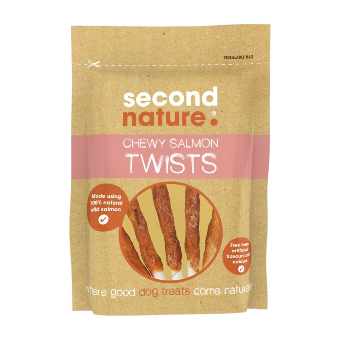 Su Bridge - Second Nature Chewy Salmon Twists Dog Treats (85g)