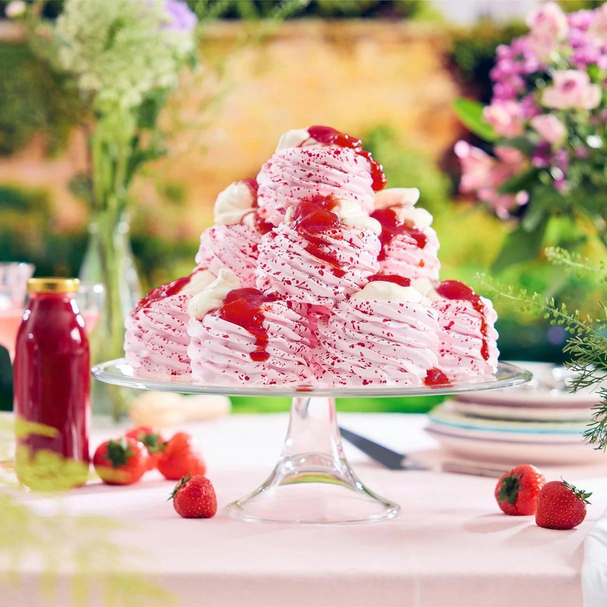 The Glorious Mess - Strawberry Meringue Nests (4 x 30g)
