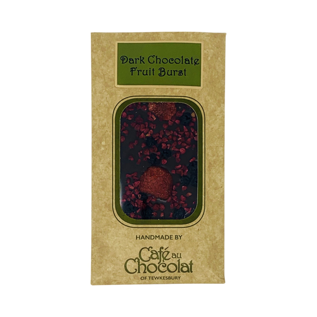 Cafe au Choc - Dark Chocolate Fruit Burst Bar 100g
