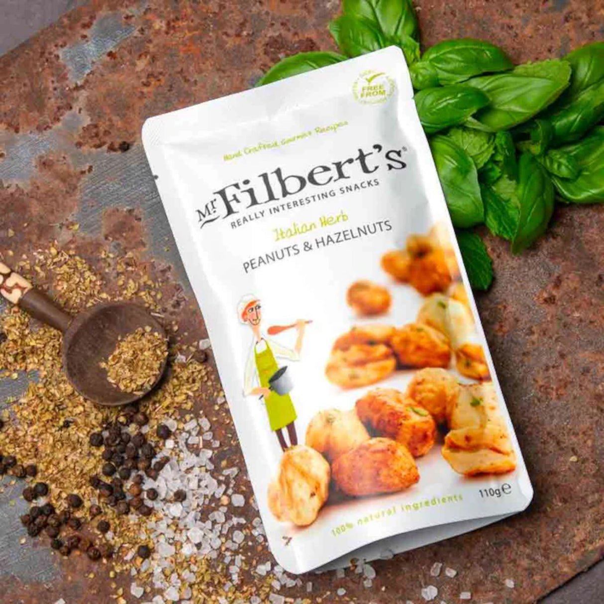 Mr Filberts - Italian Herb Peanuts & Hazelnuts 100g