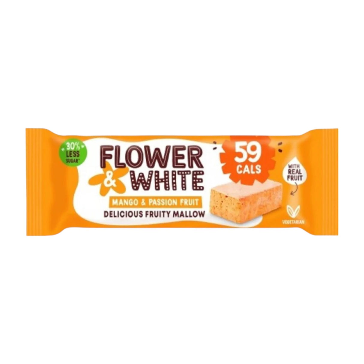 Flower & White - Mango & Passionfruit Fruity Mallow Bar 35g
