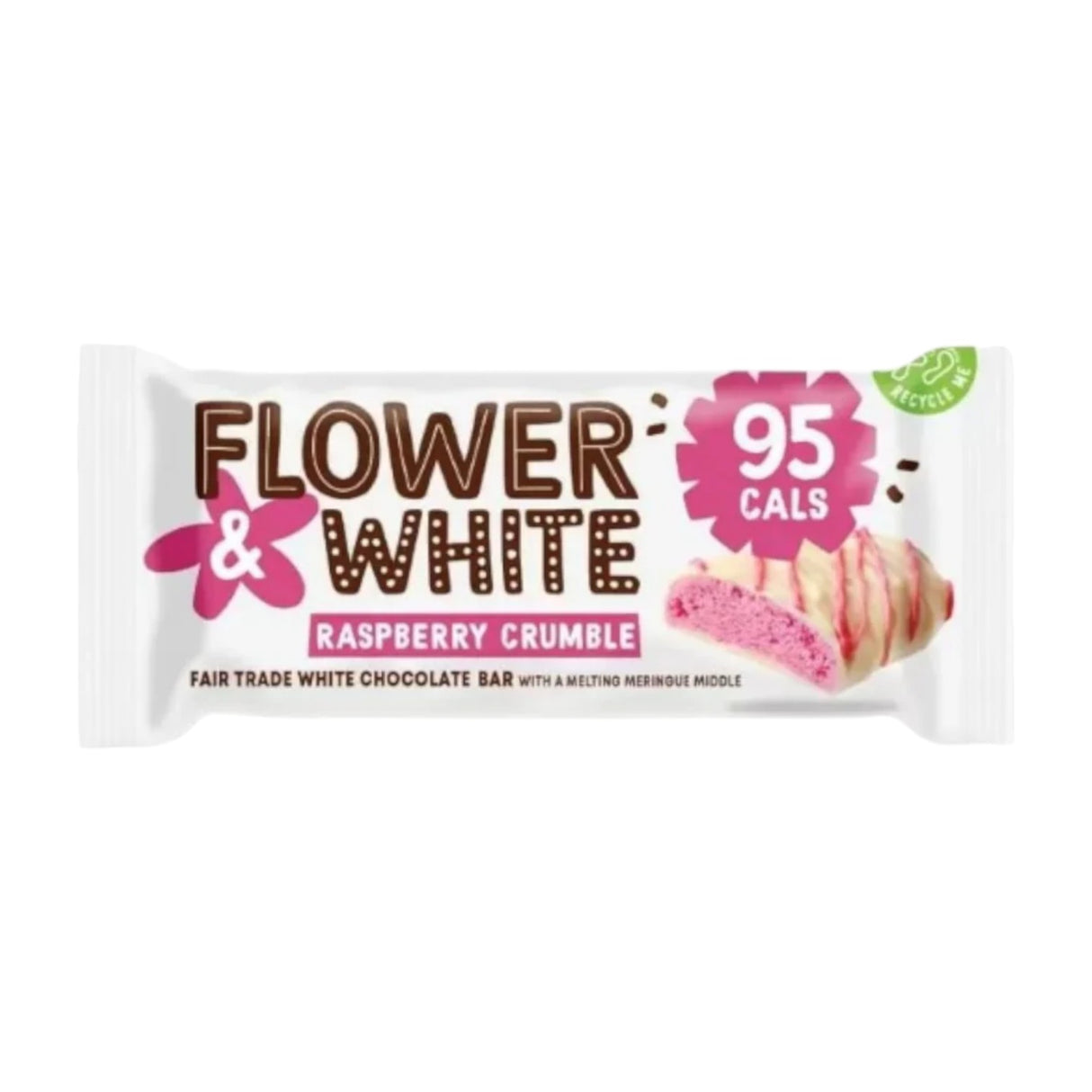 Flower & White - Raspberry Crumble Meringue Bar 20g