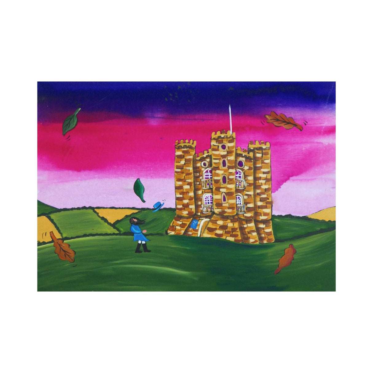CSP Greetings Cards - Broadway Town in Autumn