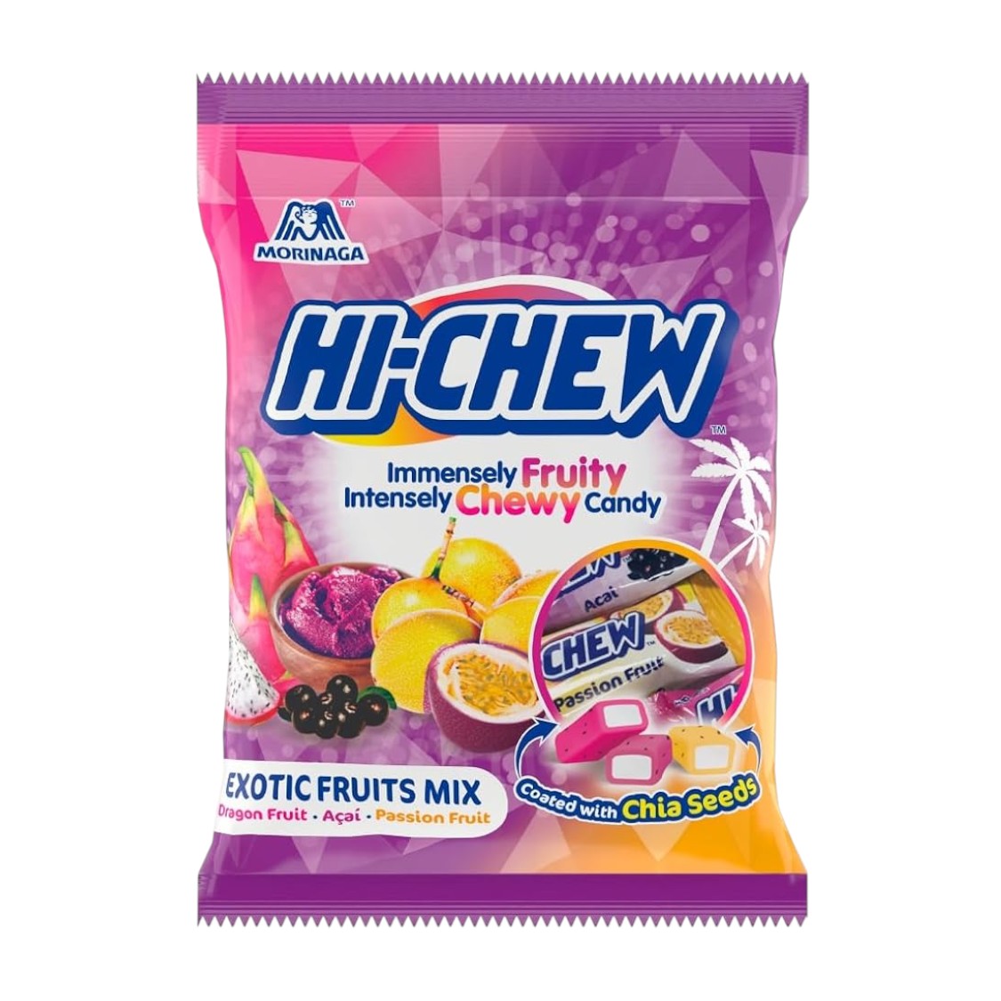 Hi-Chew - Chew Exotic Fruit Mix (100g) (2 x 12 Clip Strip)