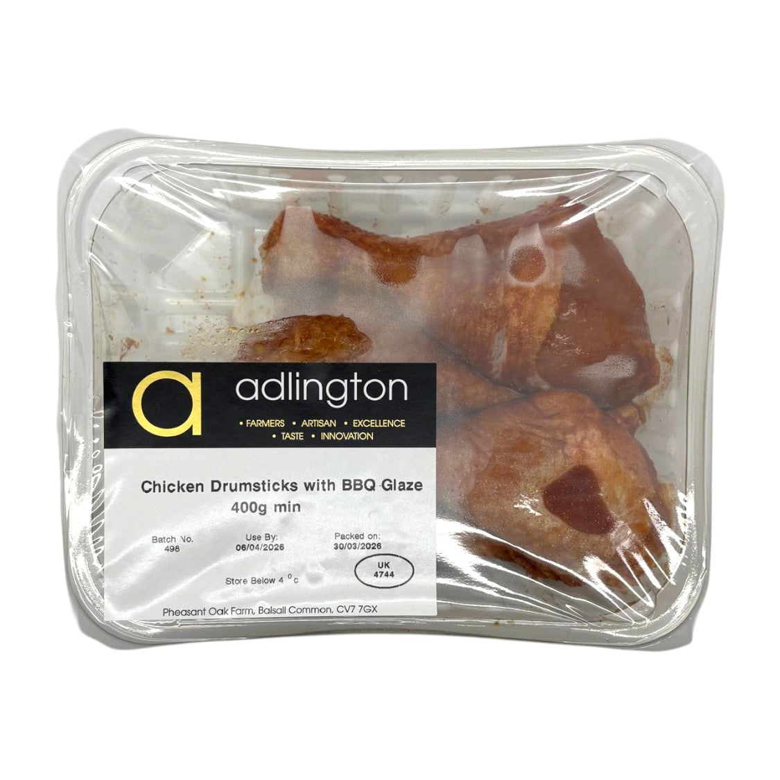 Adlington – Classic Range BBQ Chicken Drumsticks (Min 500g)