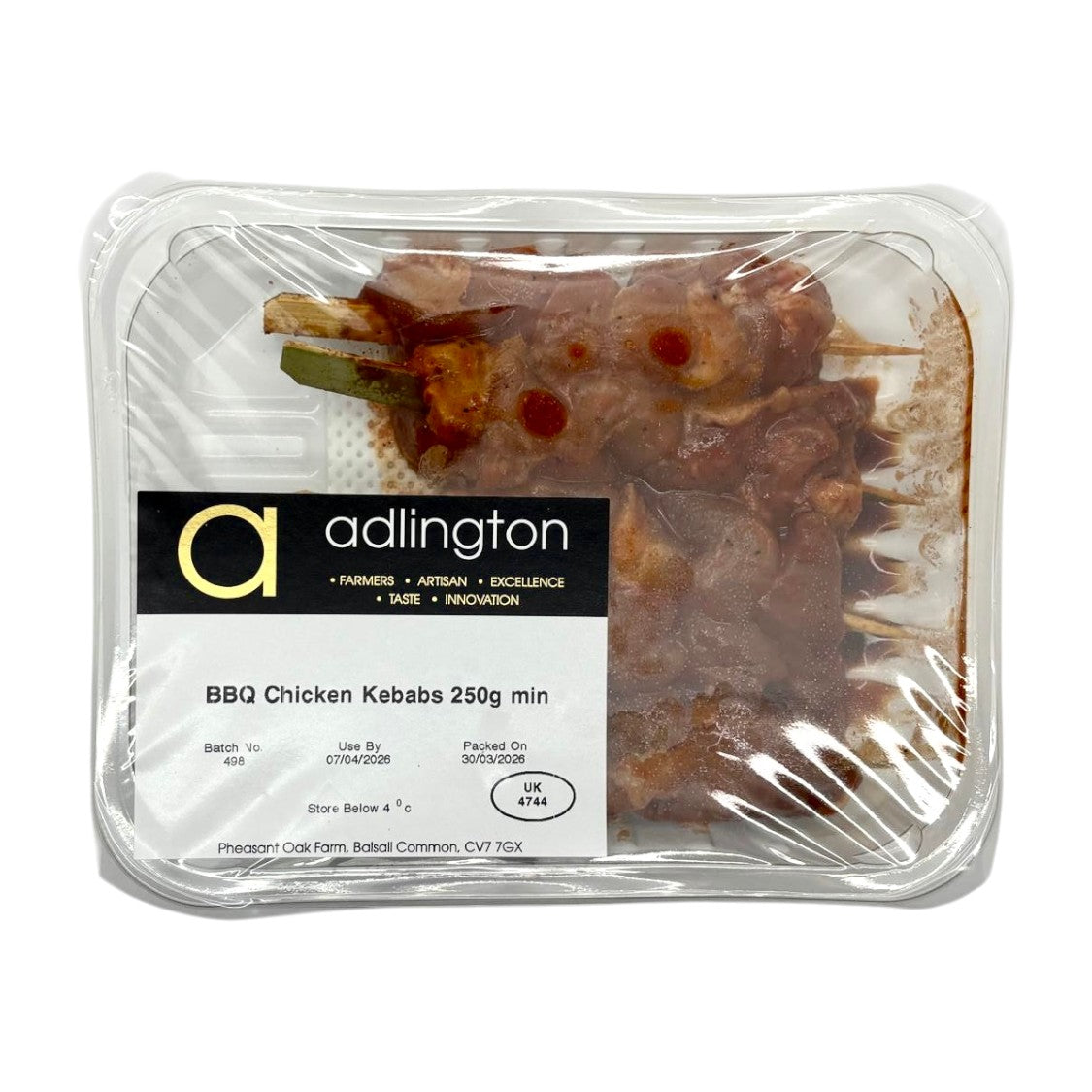 Adlington - Classic Range BBQ Chicken Kebabs (4)