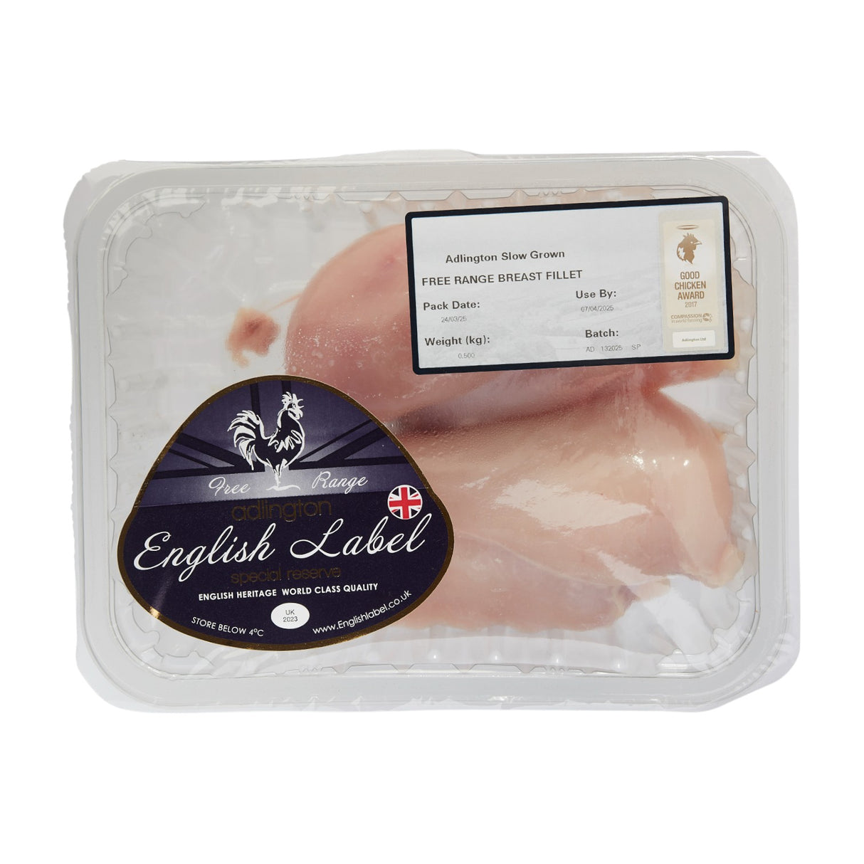 Adlington - English Label - Free Range Chicken Breast Fillets (2 Fillets)