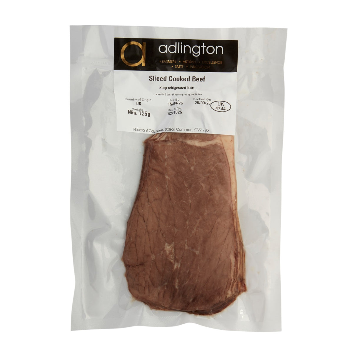 Adlington - Cooked Beef 125g