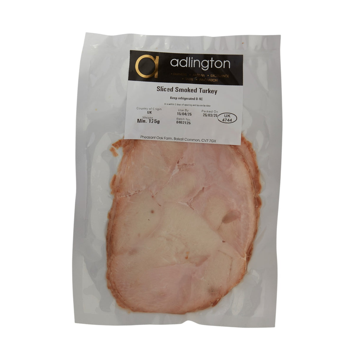 Adlington - Cooked Smoked Turkey 125g