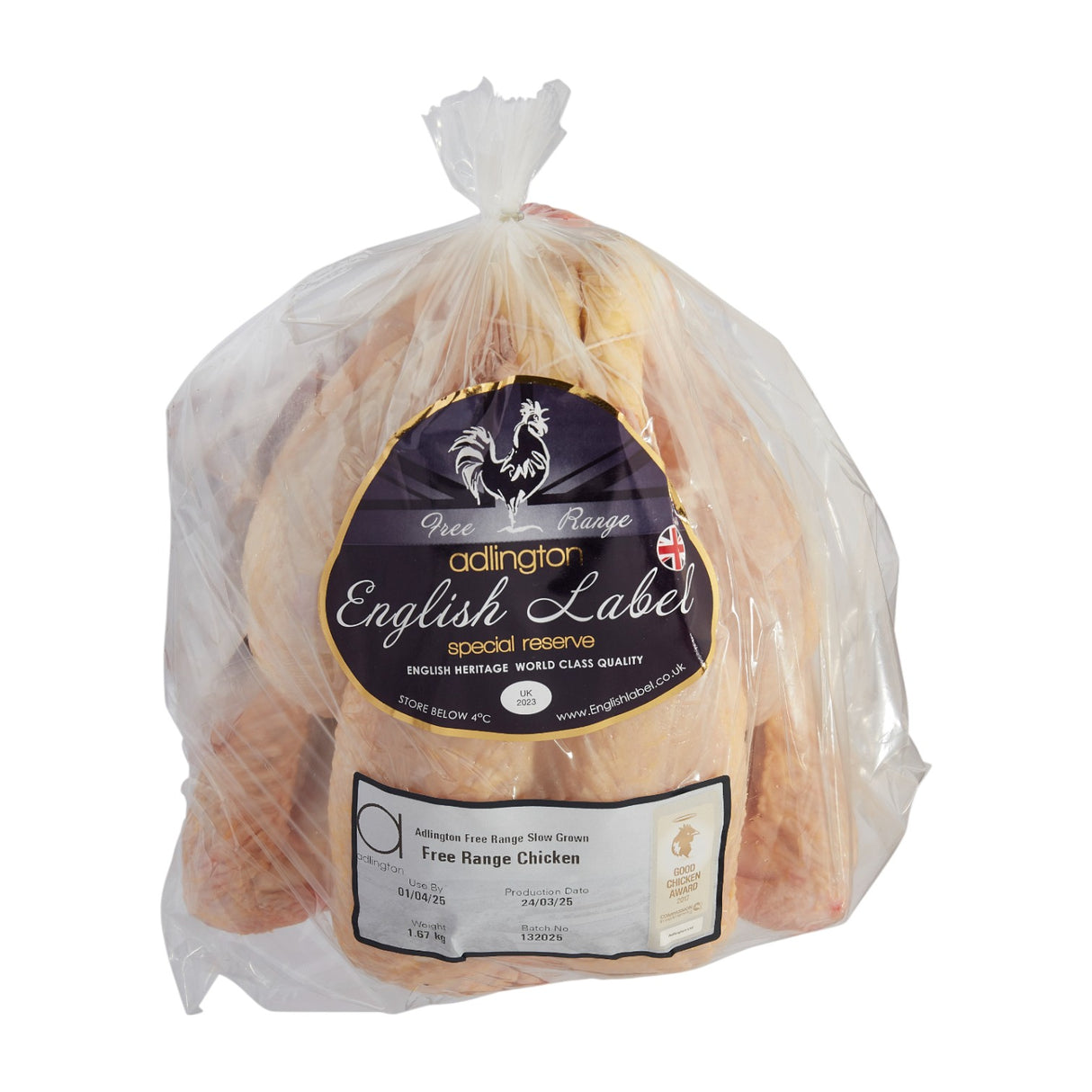 Adlington - English Label - 1.6-1.8kg Whole Chicken