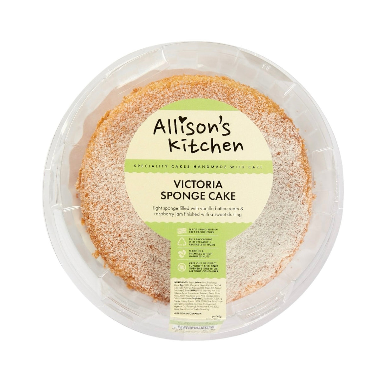 Allison's Kitchen - Victoria Sponge Cake (7")