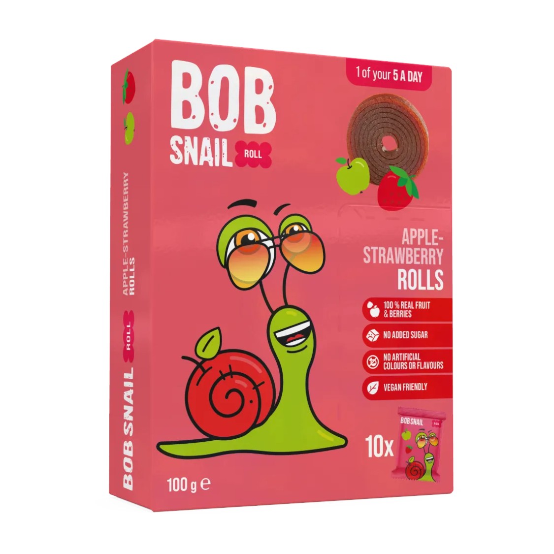 Bob Snail - Fruit Roll Apple-Strawberry (100g)