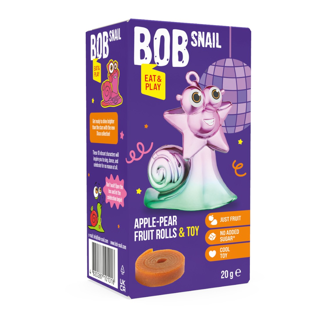 Bob Snail - Eat & Play (20g Fruit Roll and Toy)