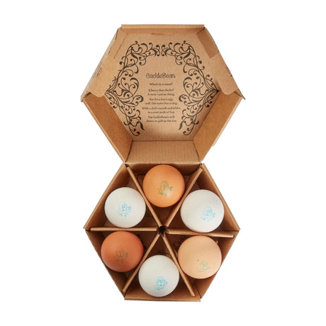 CackleBean - Chicken Eggs (Hex Box Mixed Colour) x 6