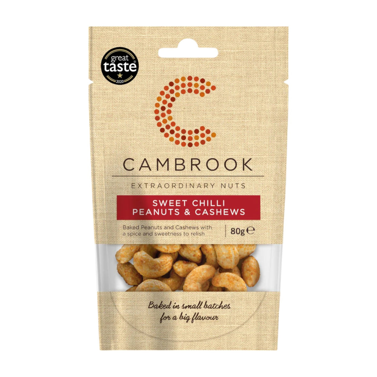 Cambrook - Baked Sweet Chilli Peanuts & Cashews 80g