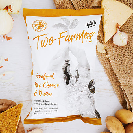 Two Farmers - Hand Cooked Hereford Hop Cheese & Onion Crisps 150g