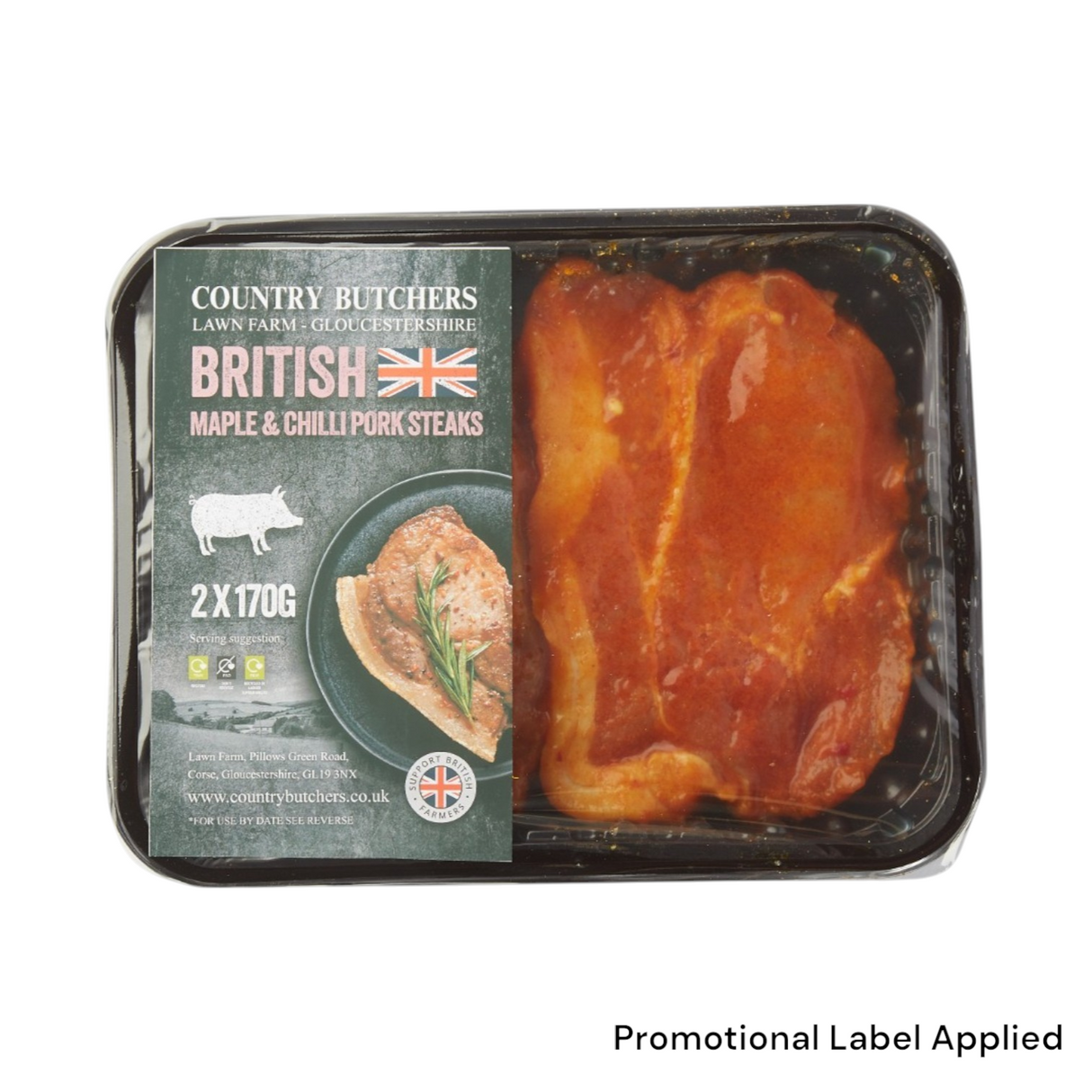 Country Butchers - Maple Pork Steaks (2 x 170g)