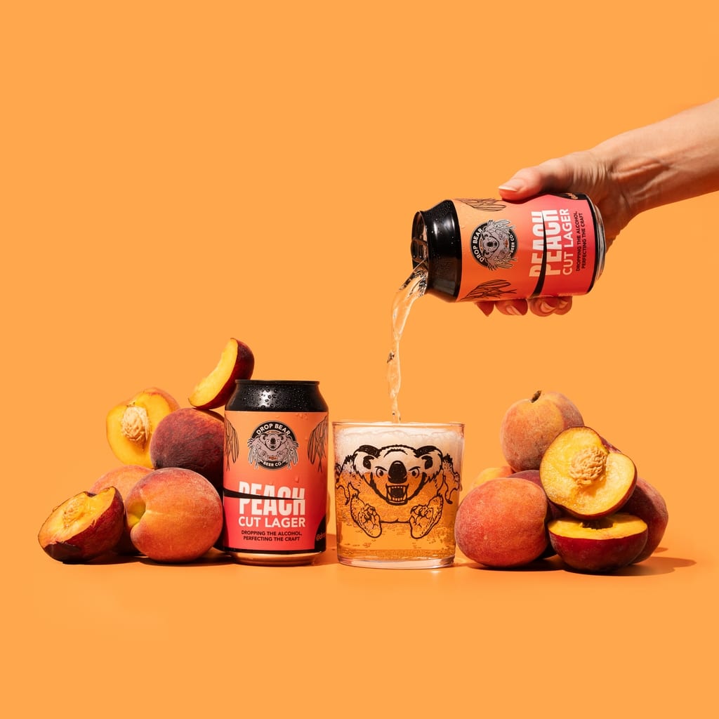Drop Bear Beer Co - Peach Cut Lager (4 x 330ml)