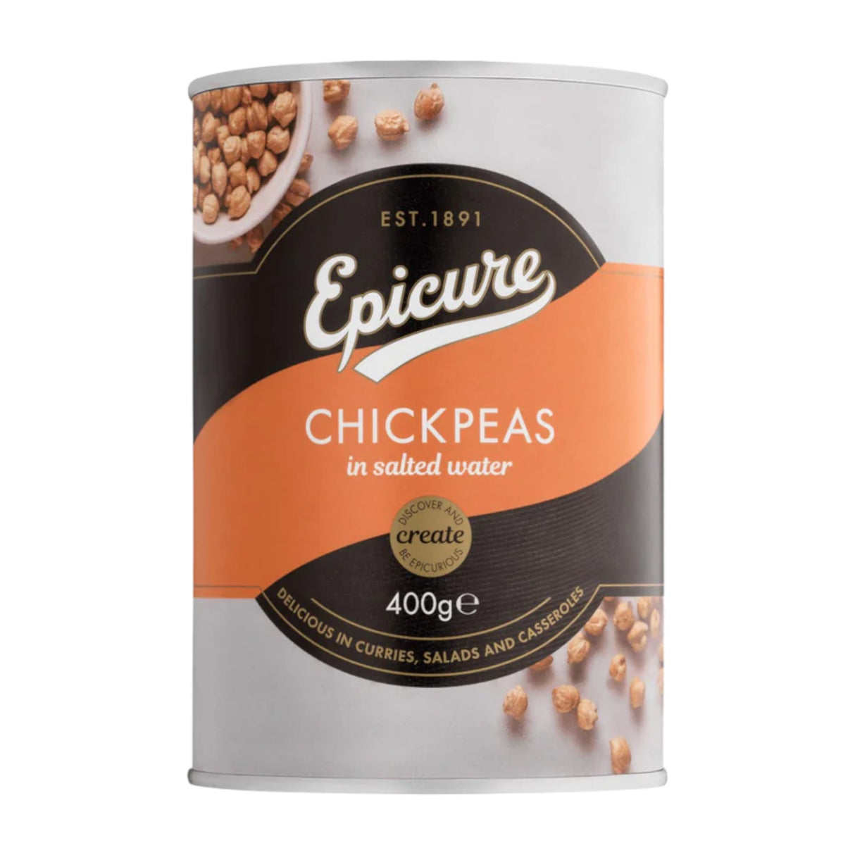 Epicure - Chickpeas in Salted Water 540G - Jar