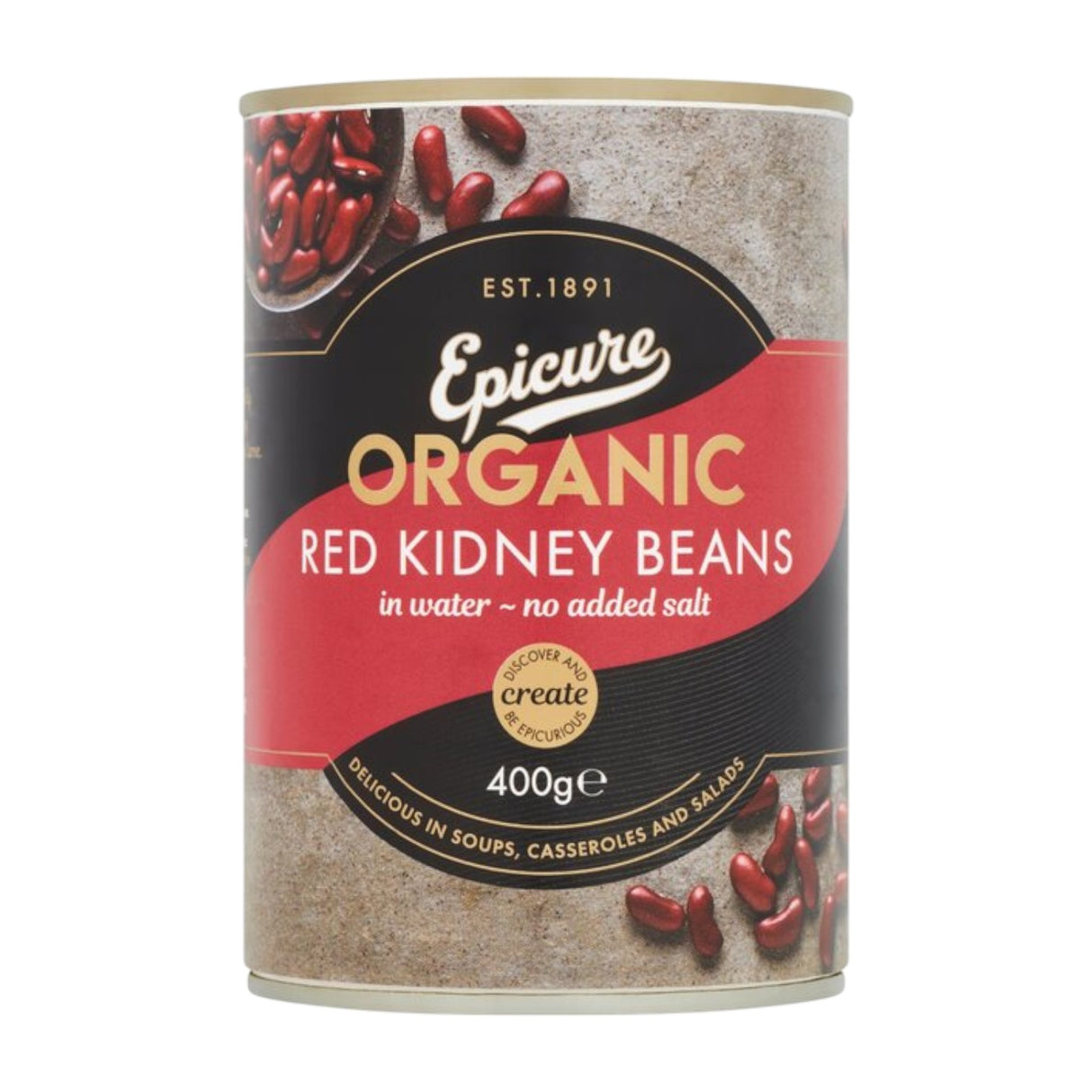 Epicure - Org Red Kidney Beans/Water 400G