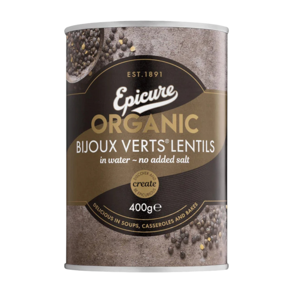 Epicure - Org Bijoux Verts Lentils/Water 400G