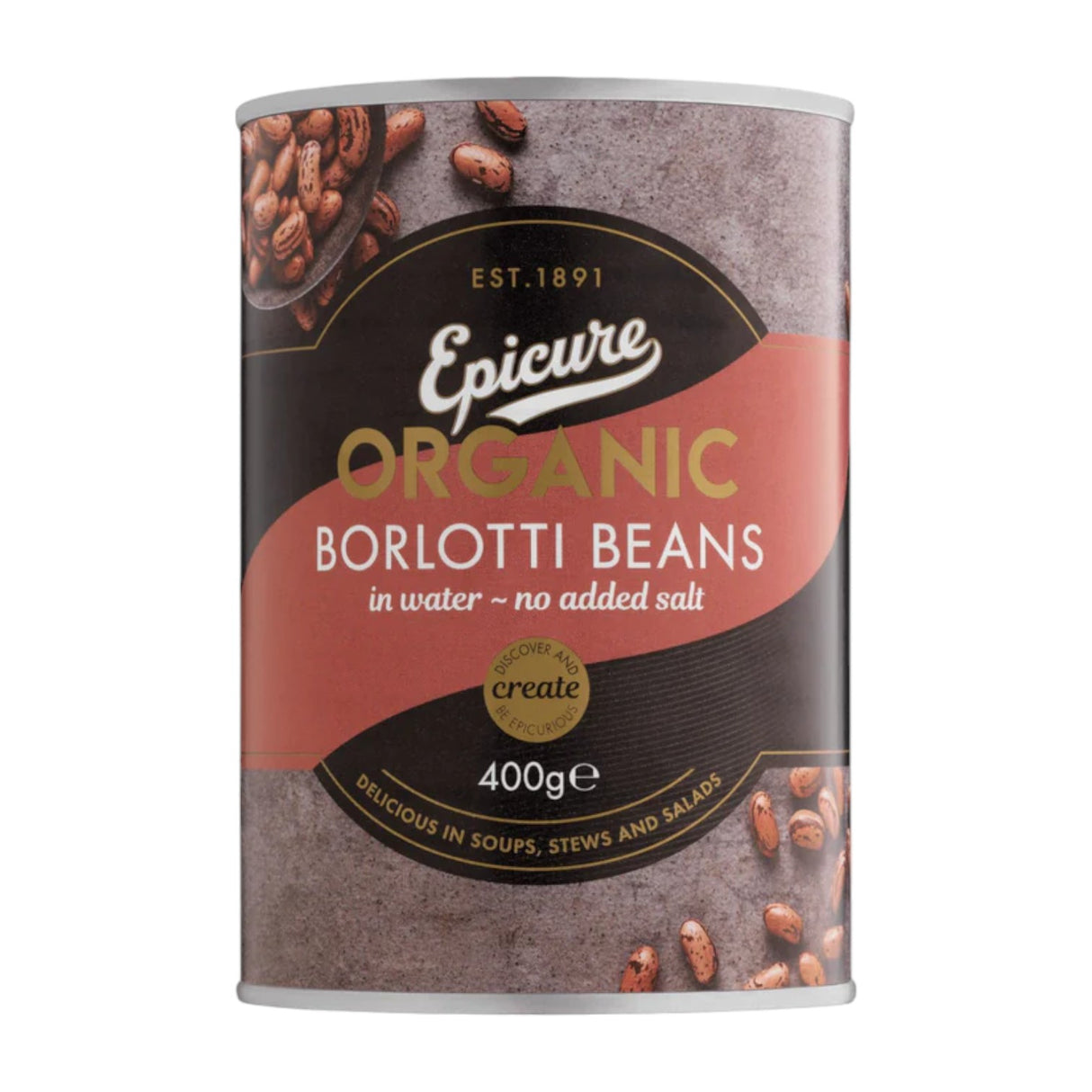 Epicure - Org Borlotti Beans/Water 400G