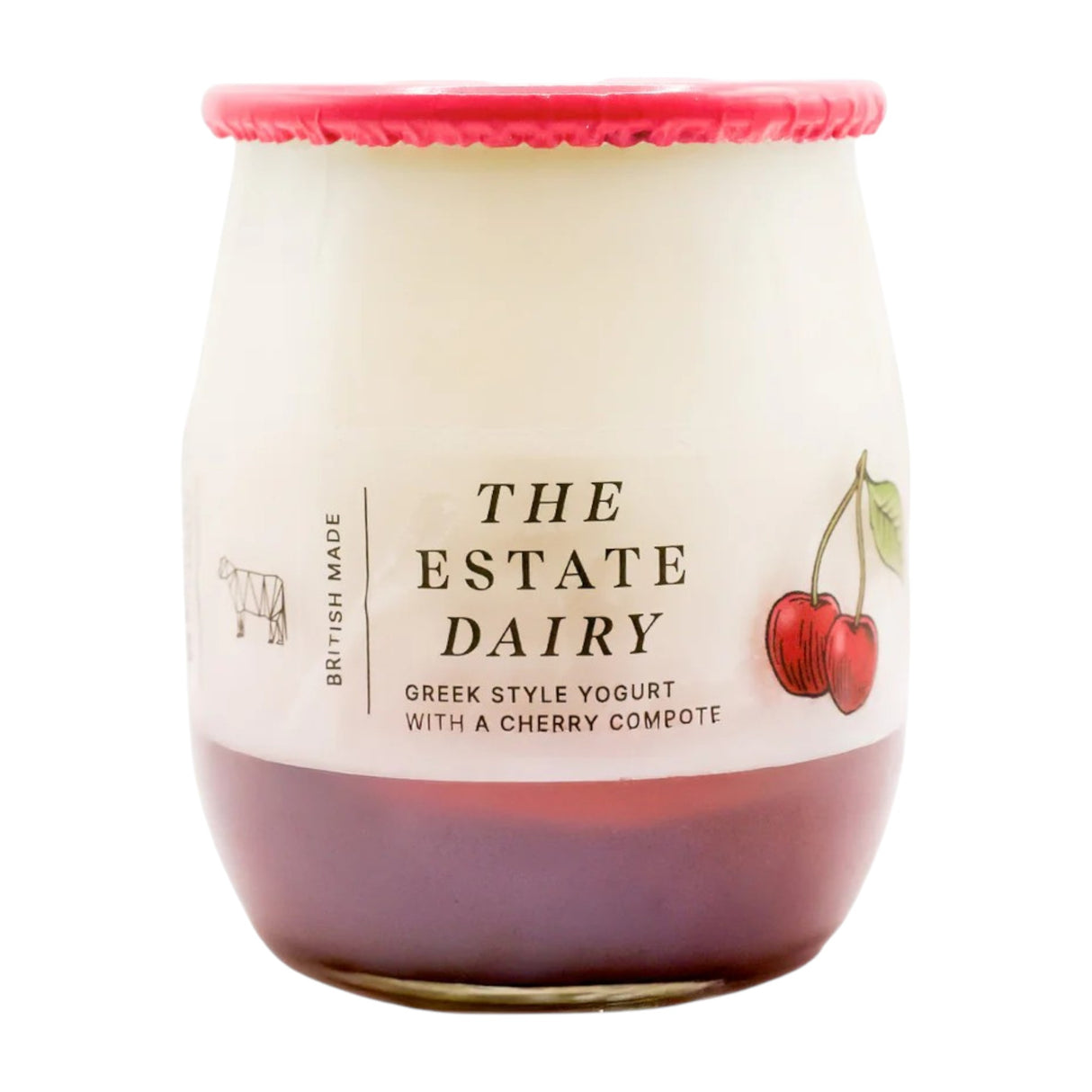 The Estate Dairy - Greek Style Natural Yoghurt with Cherry (2x125g Glass Jar)