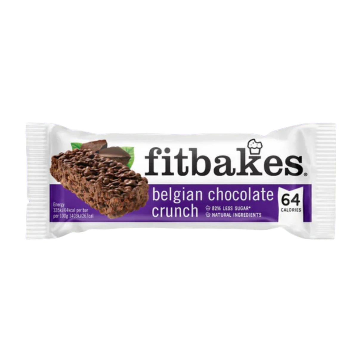 Fitbakes - Belgian Chocolate Crunch Bar 19g